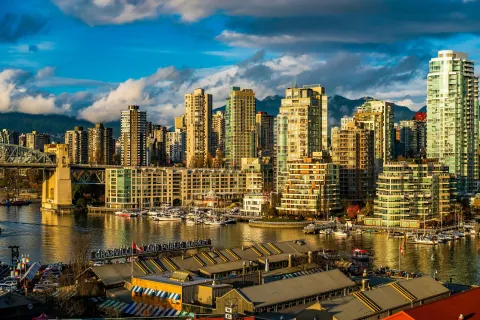View across the bay at False Creek, Vancouver